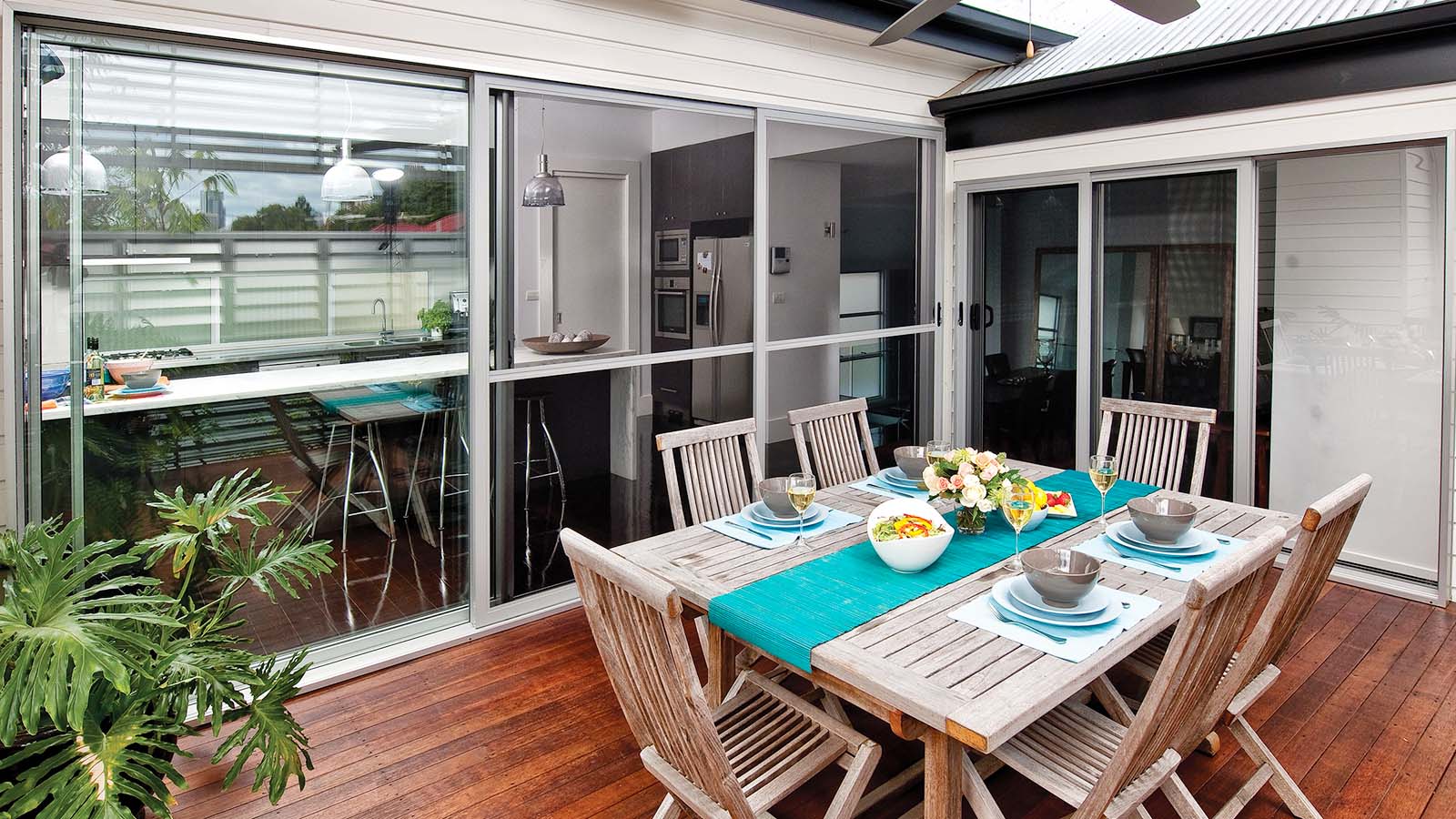 insect door screens installed on a home