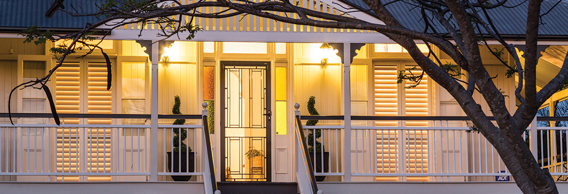 Heritage screen doors installed on a home
