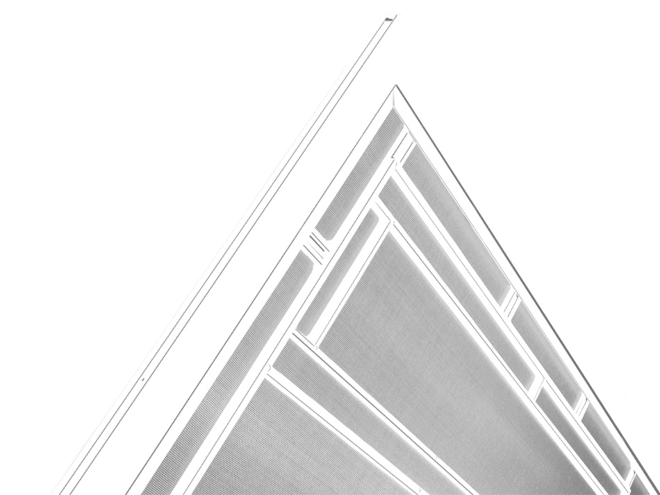Close-up of Heritage welded screen door corner