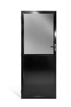 insect screen door with solid panel
